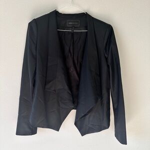 BCBGMAXAZRIA Abbey Black Structured Work Office Tailored Blazer Women’s Medium
